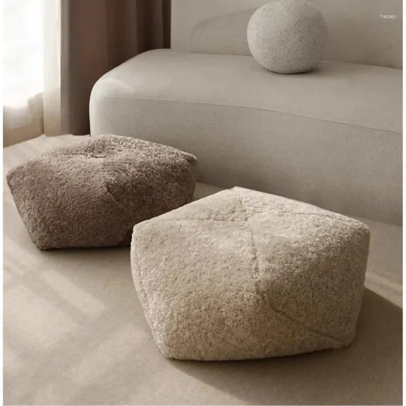 Oreiller mochi mochi Lamb Lamb Pouf canapé couvercle salon tase d'oreiller beige jet confortable reprend décor