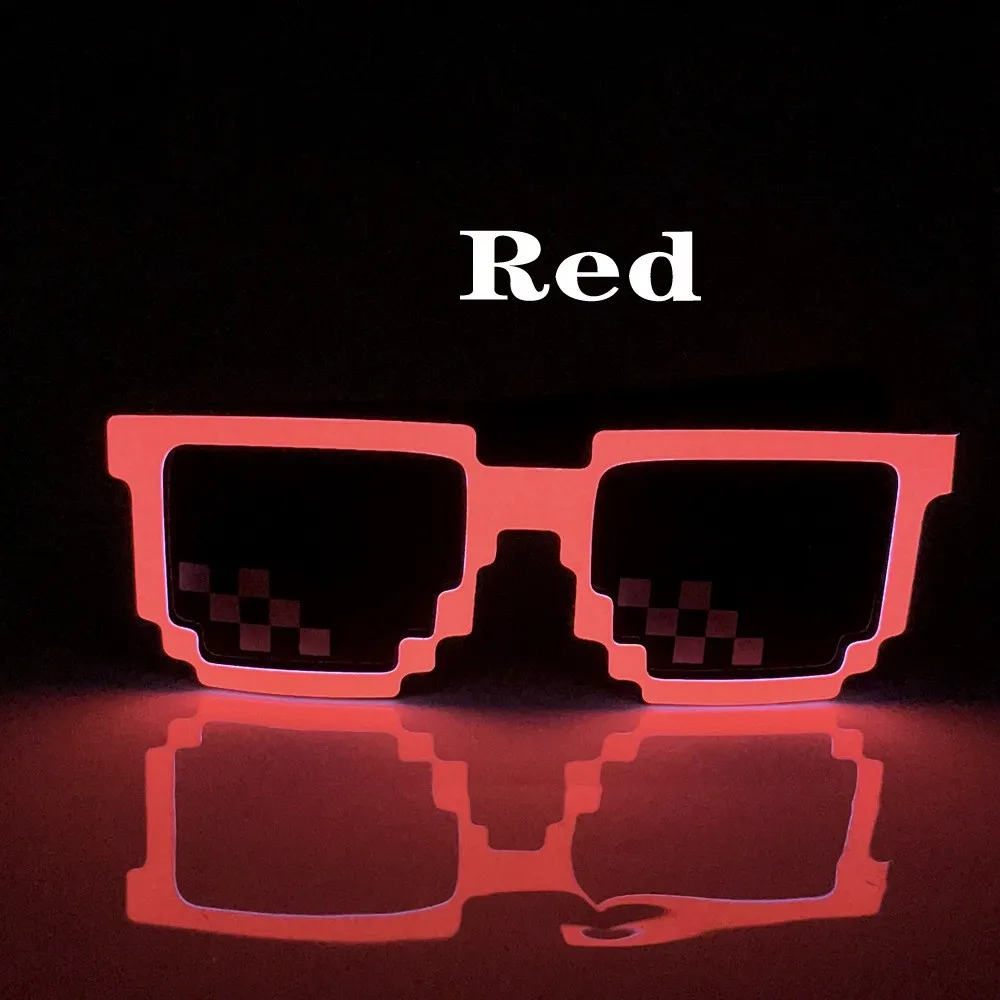 Wireless LED Light Up Glasses Led Pixel Sunglasses Party Favors Glow in the Dark Neon Glasses for Rave Party Halloween