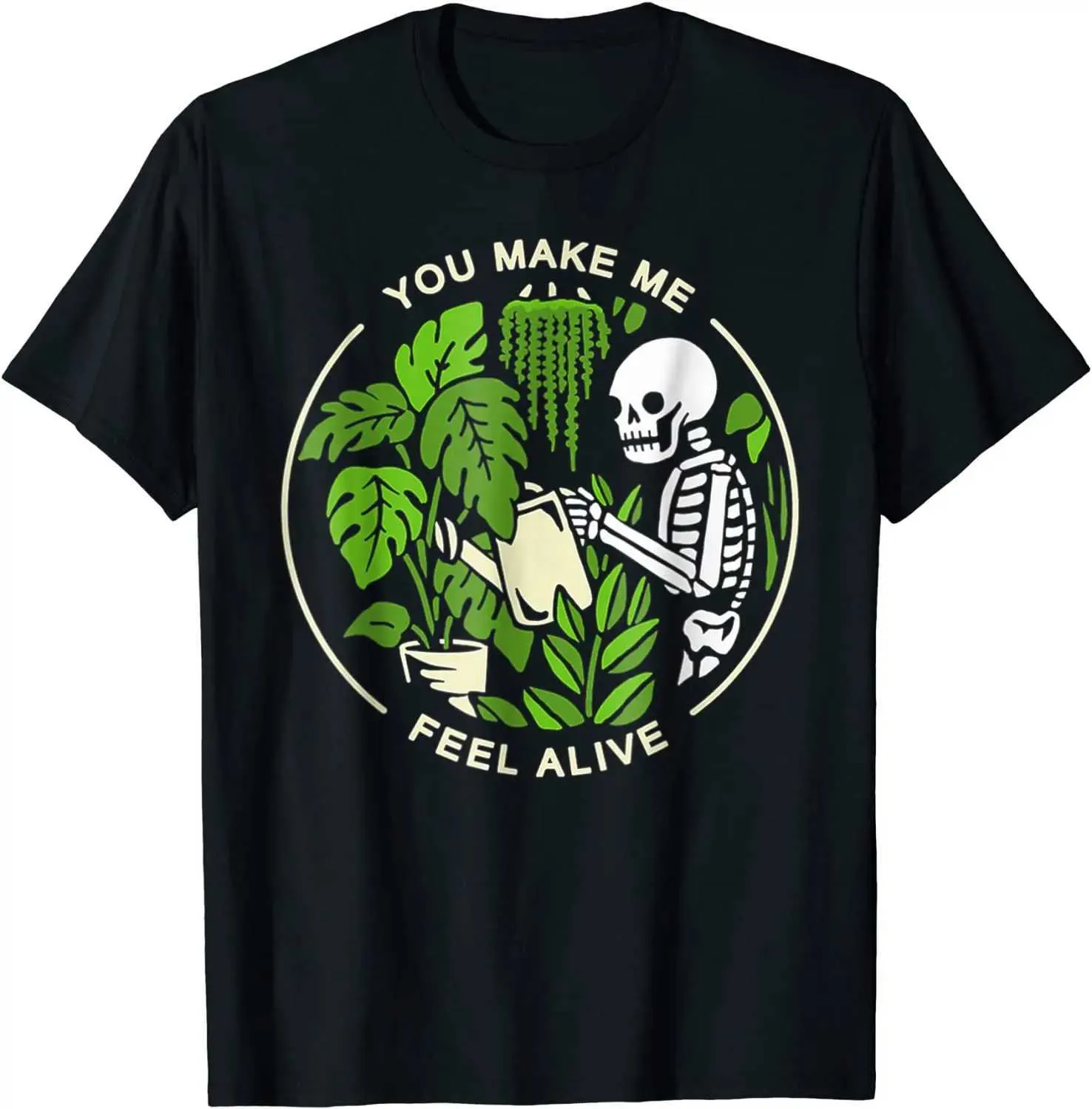 Camisetas masculinas você me faz fazer-crânio de hidronded plantas engraçadas T-shirt T-shirt da moda TS Cotton Men Tir shirt Moda