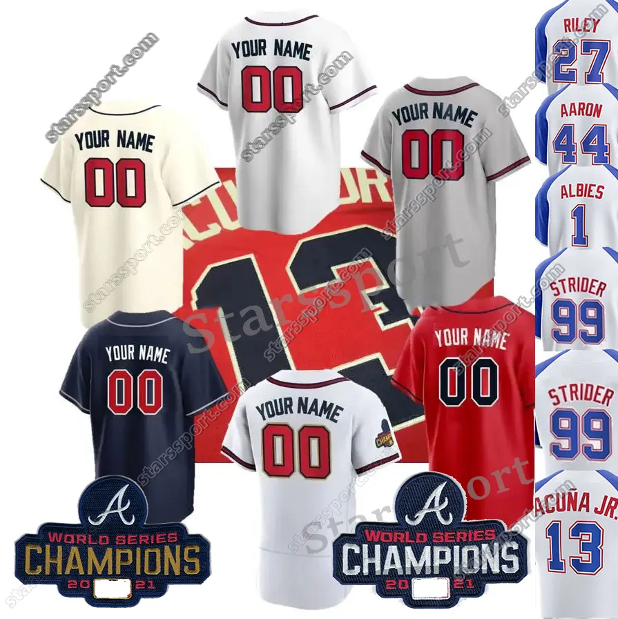 2023 S 4XL City Connect Jersey Ronald Acuna Jr. Matt Olson Atlanta