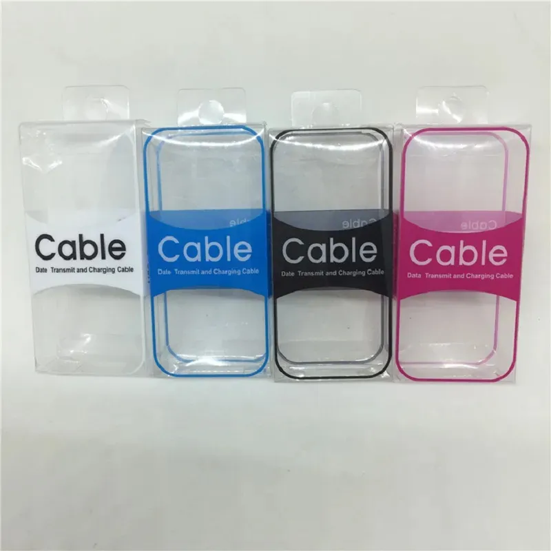 Plastic PVC -Paketbox für 1 Meter USB -Kabelliniendatenkabelpackung für Samsung
