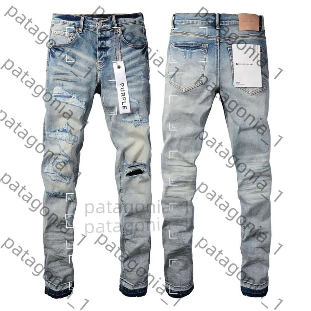 Fioletowe dżinsy design mężczyźni drukowanie wysokiej jakości fioletowych marki z tagiem letnia haft haftowa fioletowa marka dżinsów dżinsowe spodnie 6958