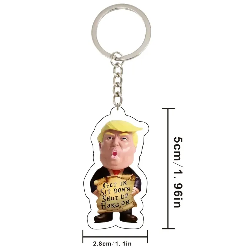 Trump 2024 Keychain en acier inoxydable prennent l'Amérique