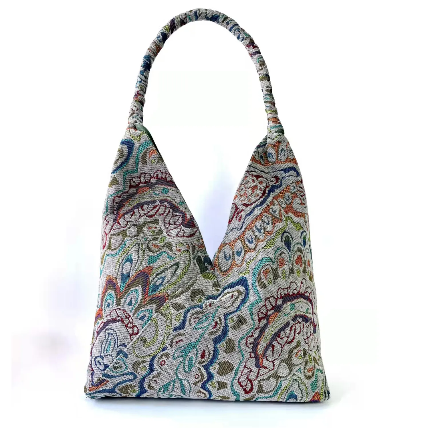 Originele retro handgemaakte tas Chinese stijl damestas linnen schouderhandtas etnische kenmerken niche -ontwerp borduurwerk