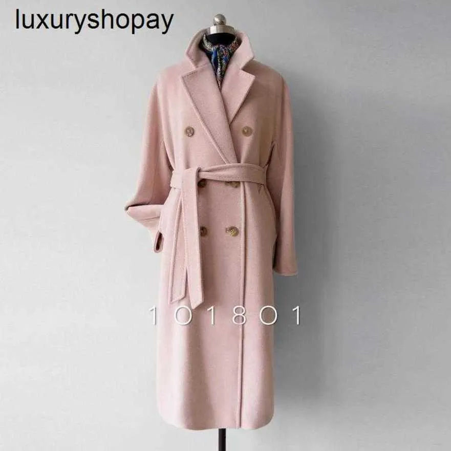 Maxmaras Cashmere Coat Womens Wool Coats Max Home Iodine 101801 Morandi 10% Fleep à double secteur étendu