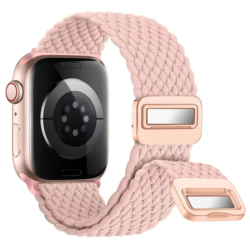 2024 AppleWatchs 9 8 7 6 Apple Magnetic Watch Band Magnetic Buckle Apple Woven Loop Integratedに適しています