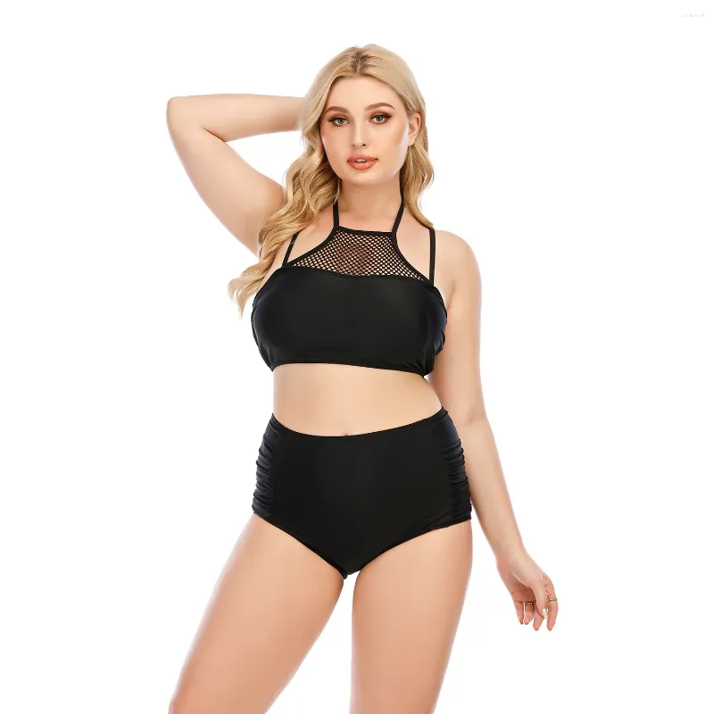 Swimwear féminin Grand Tward Black Two-Piece Sept Sept Swimsuit for Women Femmes Sexy Bather Summer Summer BBW 2 PIÈCES SUITS SUIT