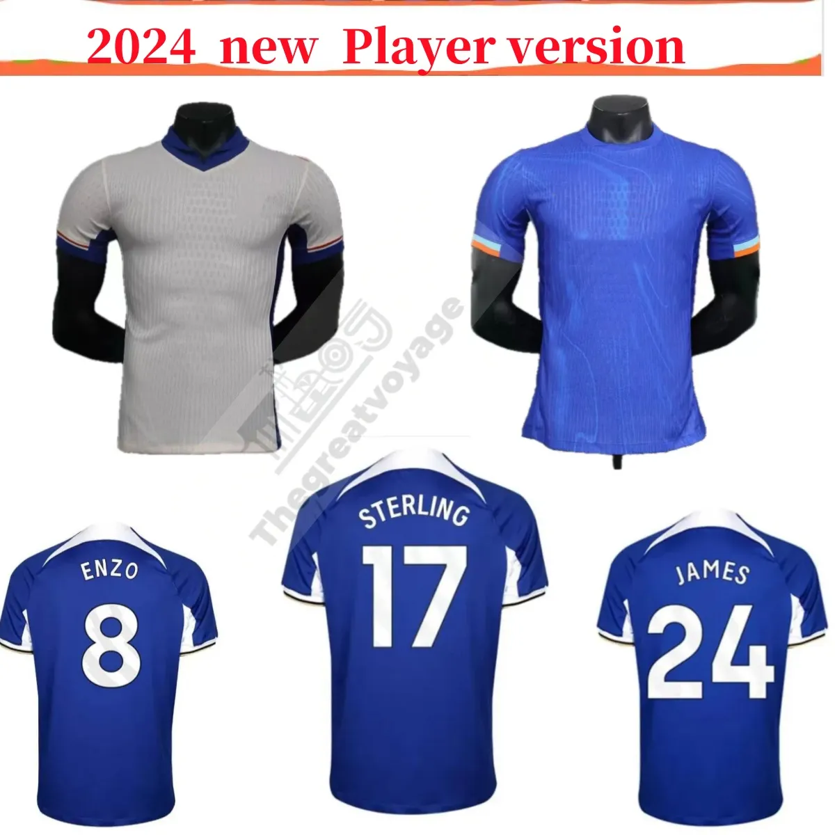 2024 Nkunku Jackson CFC Soccer Jerseys Disasi 2023 2024 2025 Enzo Fernandez Mudryk James Sterling Cucurella Chukwuemeka Football Shird Men Kids Ugochukwu