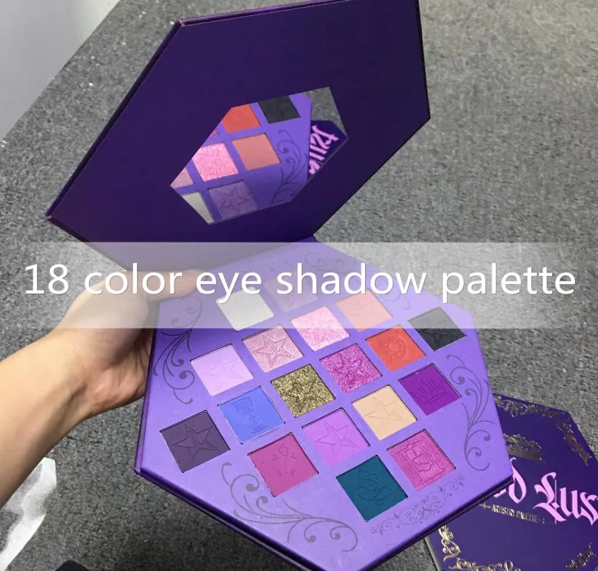 J Star Eye Makeup Eyeshadow Palet Blood Lust Eye Shadow 18 Colors Purple Artistry Eye Shadows Palette3284744