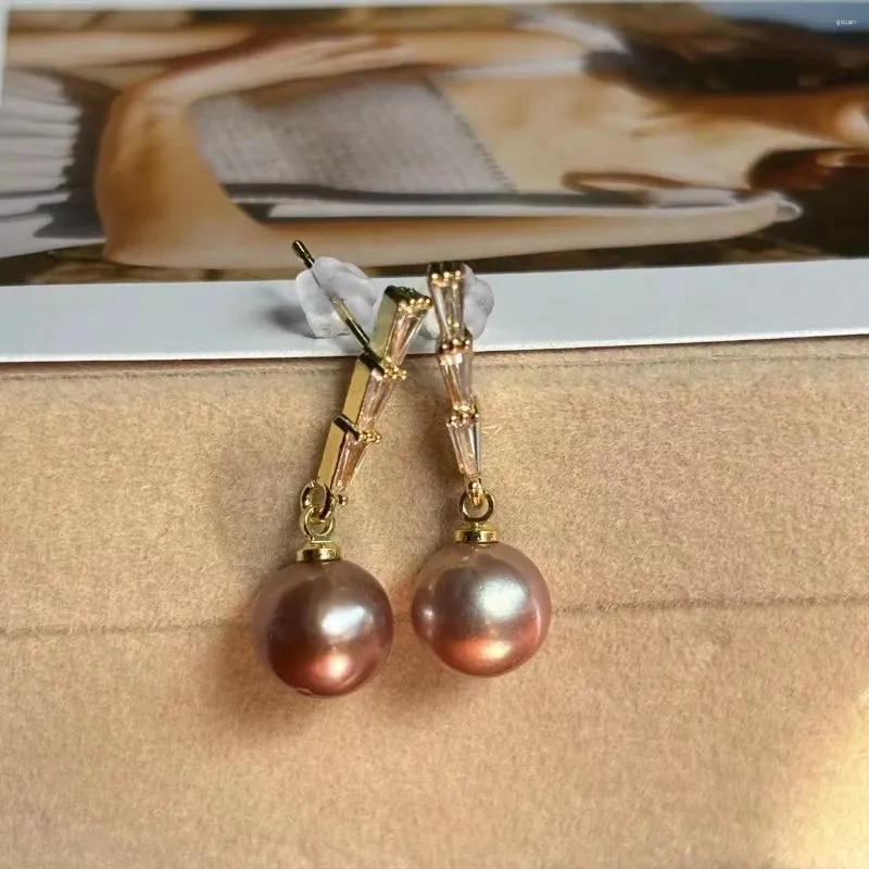 Saplama küpeleri doğal tatlı su eearrings el yapımı mücevherler güzel küpe kancası