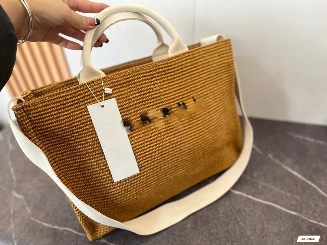 Nieuwe grote capaciteit laffia geweven handmand TOTE TAS TAMPERAMENT 100 schoudertas crossbody tas fabrikanten rechte verkoop van grote superieure 36*23*13