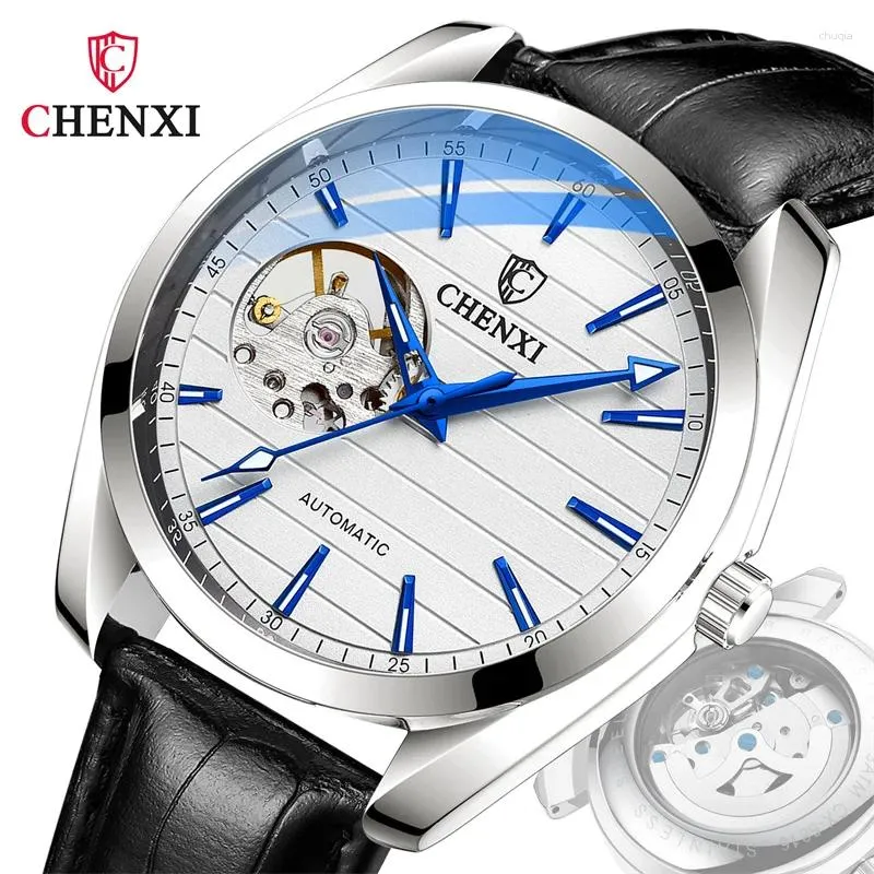 Orologi da polso Chenxi uomini orologio da polso automatico sport meccanico sport impermeabile per orologio maschile scheletro orologio cavo