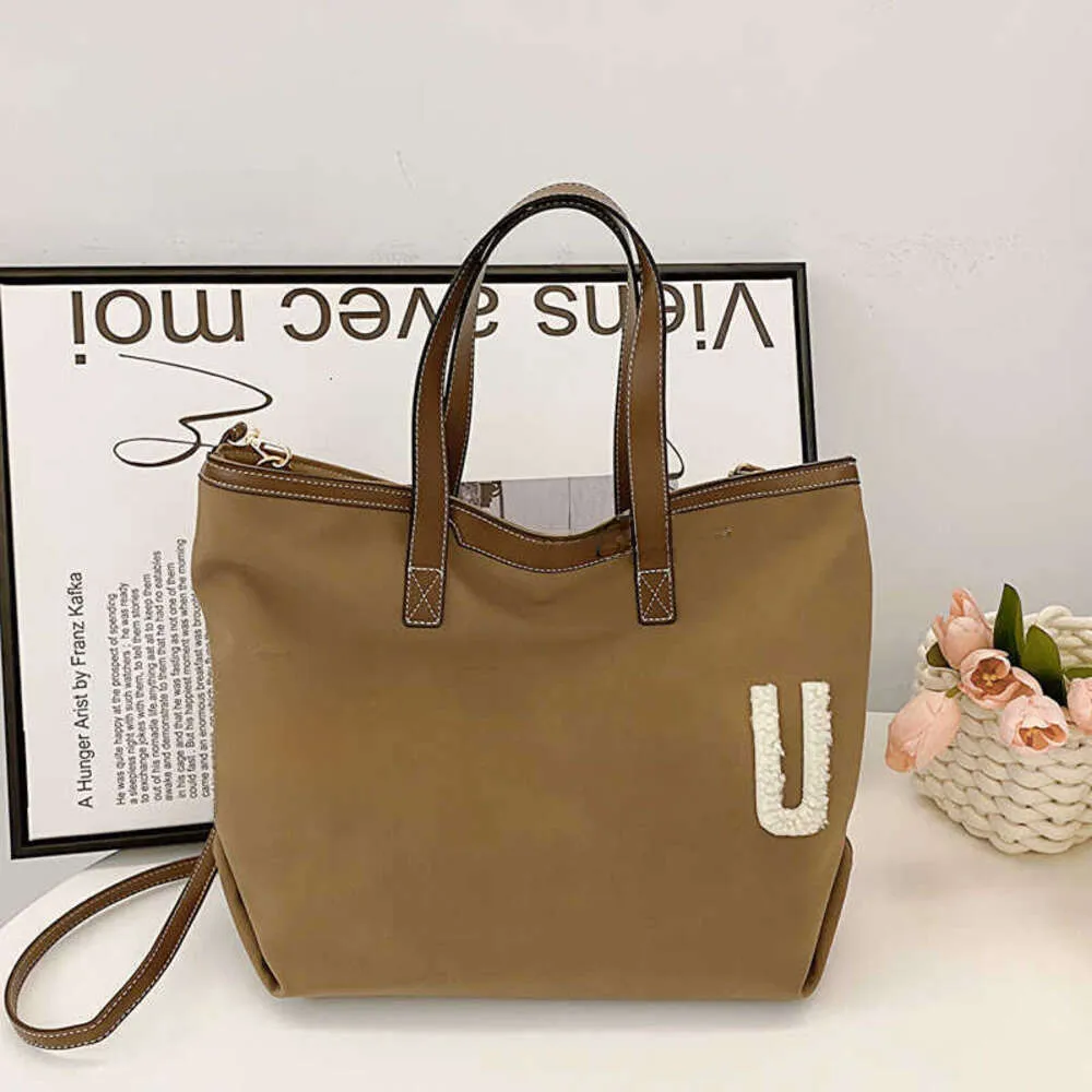 Mui Mui Bag Tote New Lady Canvas Tote Bag Large Handbags Designer Bag Totes Women Shop Cross Body Purse Miui Bag Fashion Suede Brown Bea3607