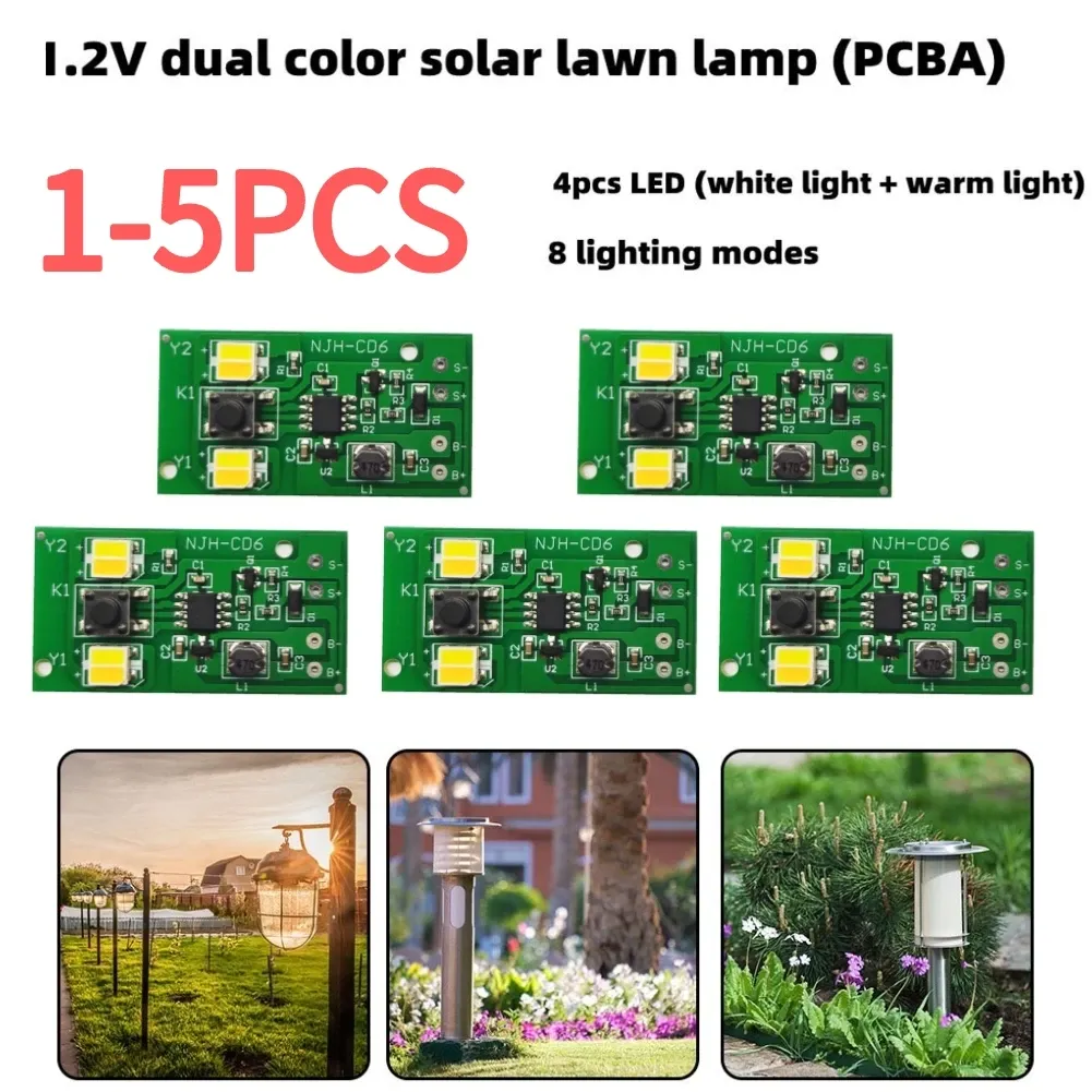 Bestuurt draagbare lantaarn lichtbesturingscircuit met dubbele kleur zonne -lamp controller module sterk sierlijk voor buitentuinlicht