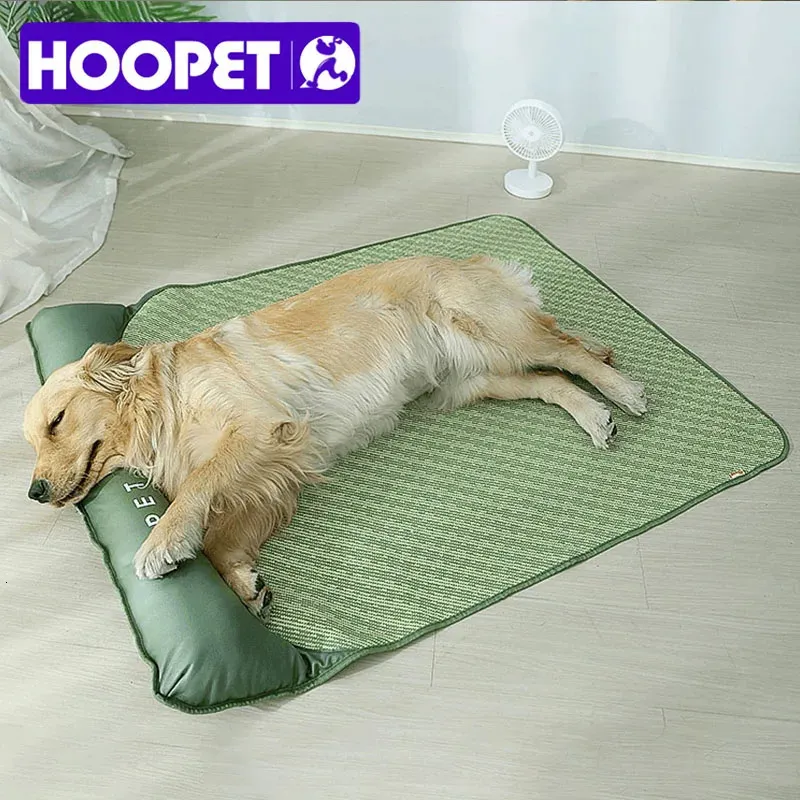 Hoopet Summer Dog Bed Cat Mat de chauffage refroidi Breatch pour animaux de compagnie Coussin de glace pour petites grandes grandes fournitures de refroidissement 240424