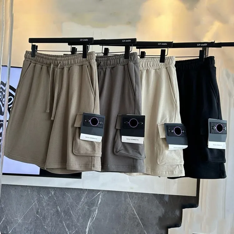 Brand Designer Men's Sports Casual Loose Shorts, Unisexe Color Color Cotton Street Fashion Sports Pantal
