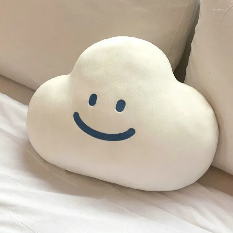 Pillow Cartoon Smiling Cloud Plush Throw Super Soft Stuffed Shaped Dolls Toy Sleeping Office Sofa Birthday Gifts