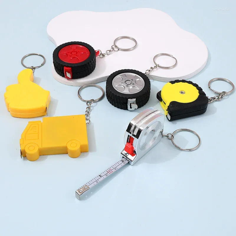 Keychains Mesurer le ruban de clés de trousque clés de la voiture de carle