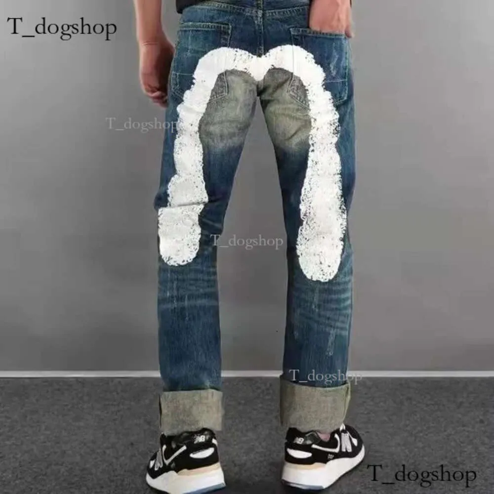 Jeans pour hommes en jean concepteur Baggy évisse de gros jeans lâches brodés hauts hauts tube à jambe large pantalon de la rue longue taille de rue 28-40 660