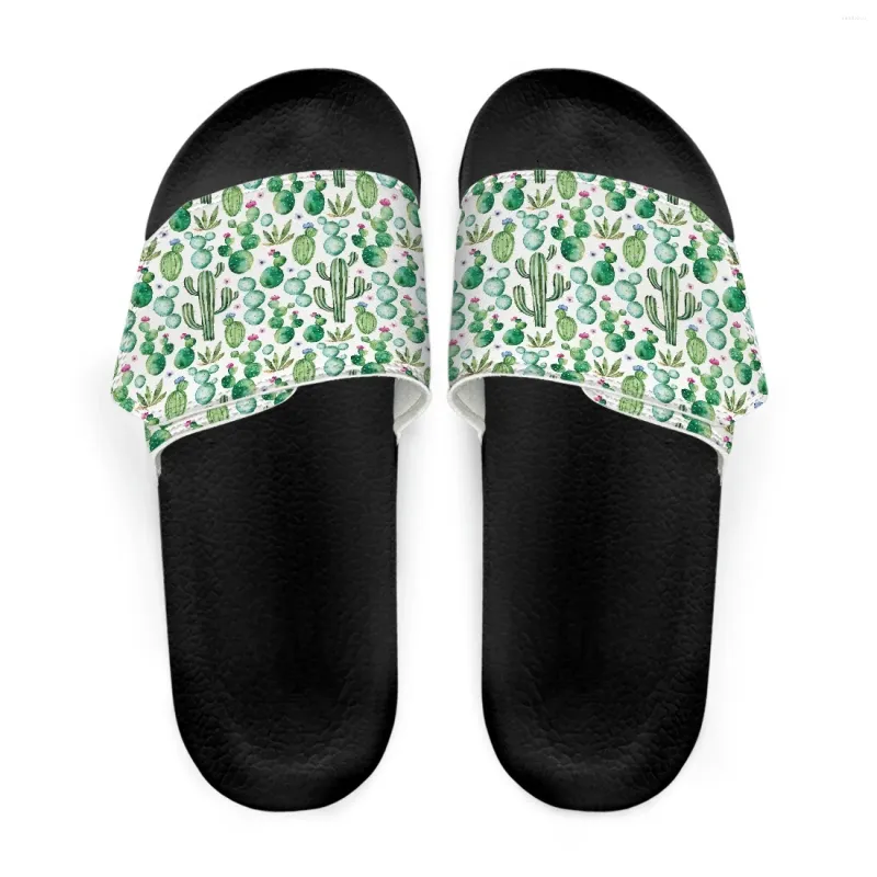Pantofole spiaggia estiva per donne uomini simpatici cactus stampano donna vetrini sandali scarpe da bagno da bagno ledies a casa