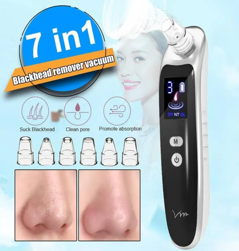 Face Nose Acne Black Dot Pimple Blackhead Remover Electric Blackhead Vacuum Cleaner Pore Skin Care Tools Machine with 6 Head4062772