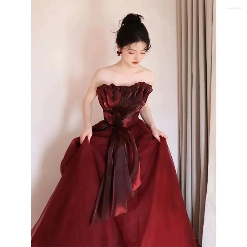 Party Dresses Burgundy Strapless Floor-Length Ball Gown for Formal Evening Engagement Wedding from Dhgate Urban Sexy Dresses - price 123.12 Party Dresses Burgundy Strapless Floor-Length Ball Gown for Formal Evening Engagement Wedding from Dhgate Urban Sexy Dresses - price 123.12