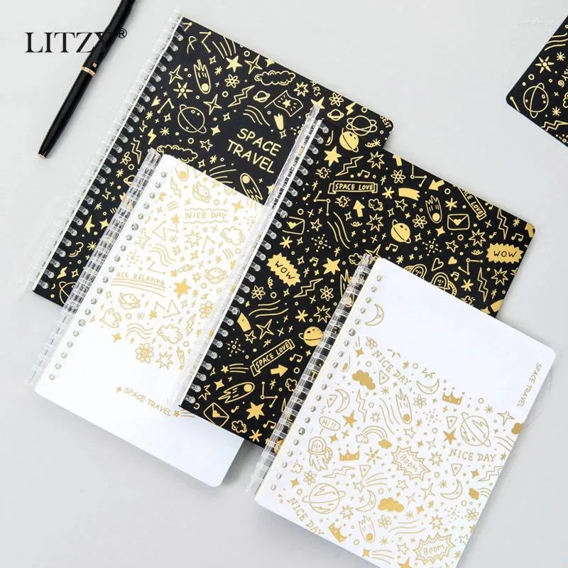 Ark Loose Leaf Notebook Journal Transparent Notebooks A5 B5 Student Diary Horisontell linje School Office Stationery Stationer.