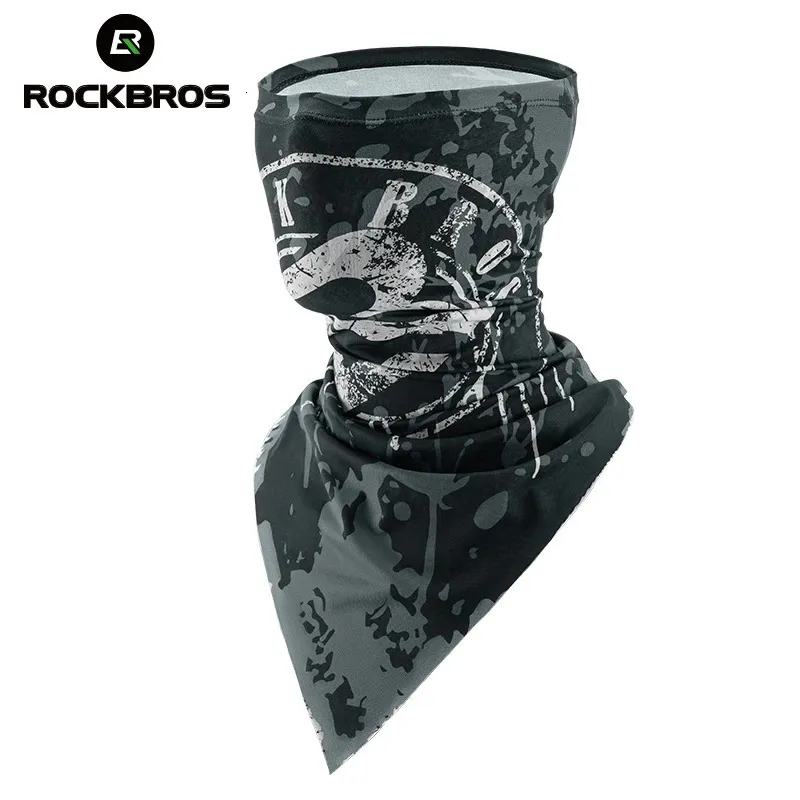 Rockbros Bicycle Triangle Face Mask Balaclava UV Protection Bicycle Motorcycle Neck Tube Scarf Hat Magic Mask Outdoor 240425