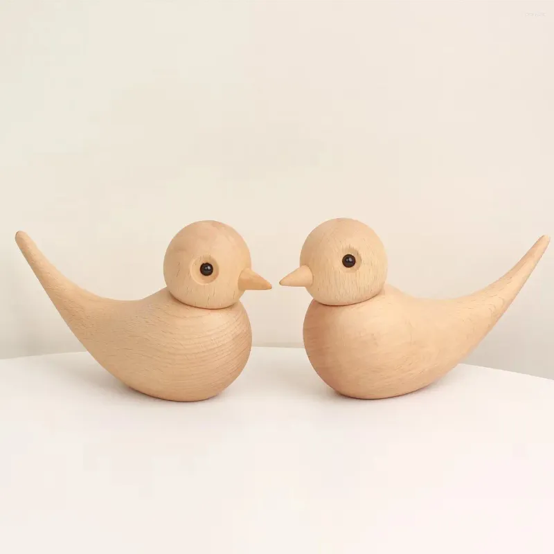 Decoratieve beeldjes houten vogelstandbeeld thuis decoratie mode dier creatief karakteristiek poppenspel speelgoed sculptuur