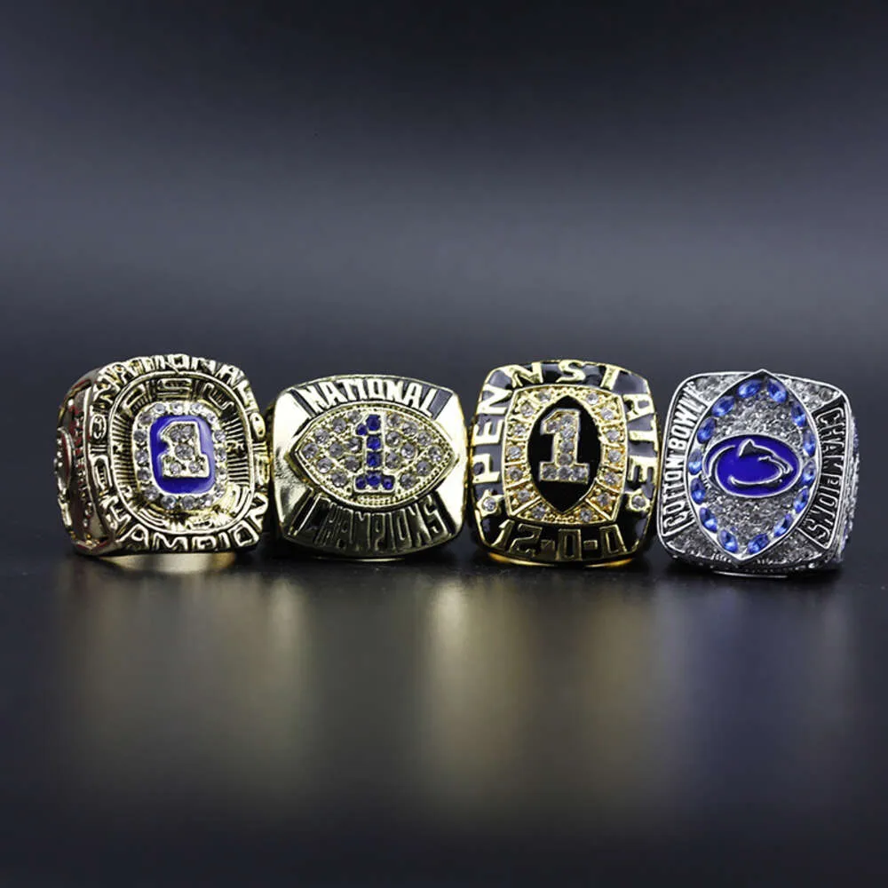 8AVG Band Rings 4 Penn State University University Netanyahn Lions NCAA Championship Set Rwyh