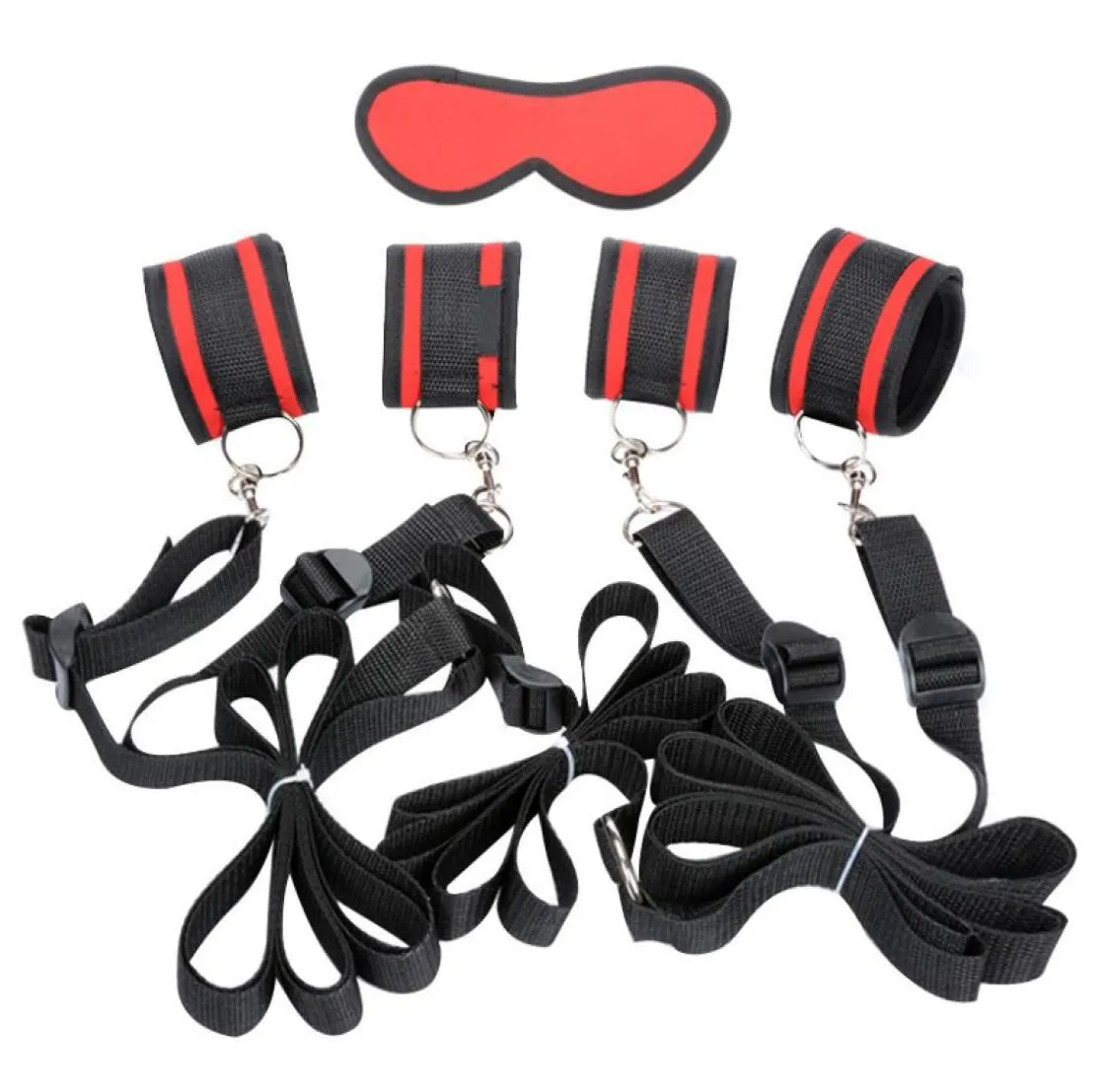 BDSM BDSM BDSM Bondage d'esclaves Gesure d'esclave CElonge de retenue menottes Masque pour les jambes Masque Eye Fetish Bondage Erotic Sex Toys pour S5895332