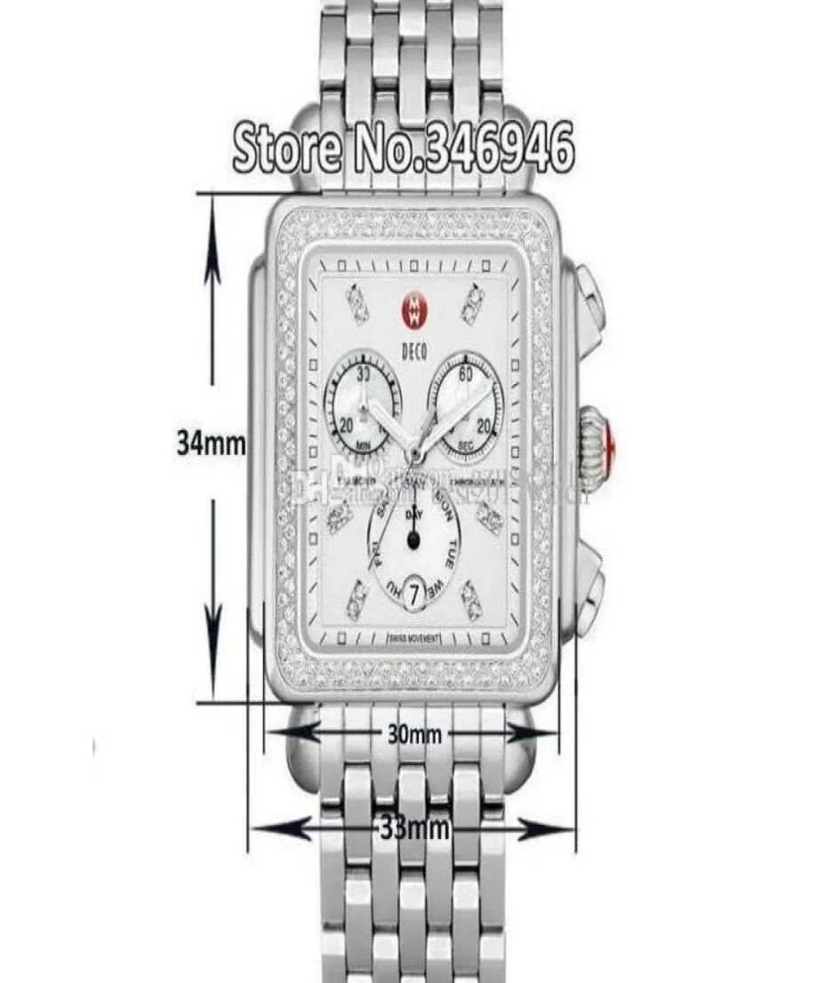 Signature Deco Diamonds Mop Shell Dial Diamond Mark Quartz Bewegung Women039S MWW06P000099 Lady Uhren 33mm8680168