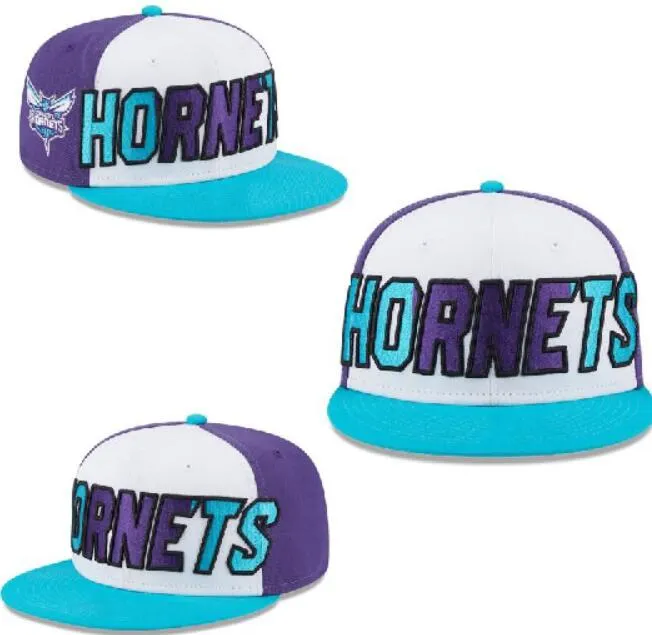 Charlotte''hornets'''ball Caps花パッチされたスナップバック帽子スポーツチームバスケットボールシカゴハット23-24チャンピオンズ野球キャップ2024ファイナルスポーツ調整可能なチャポーA0