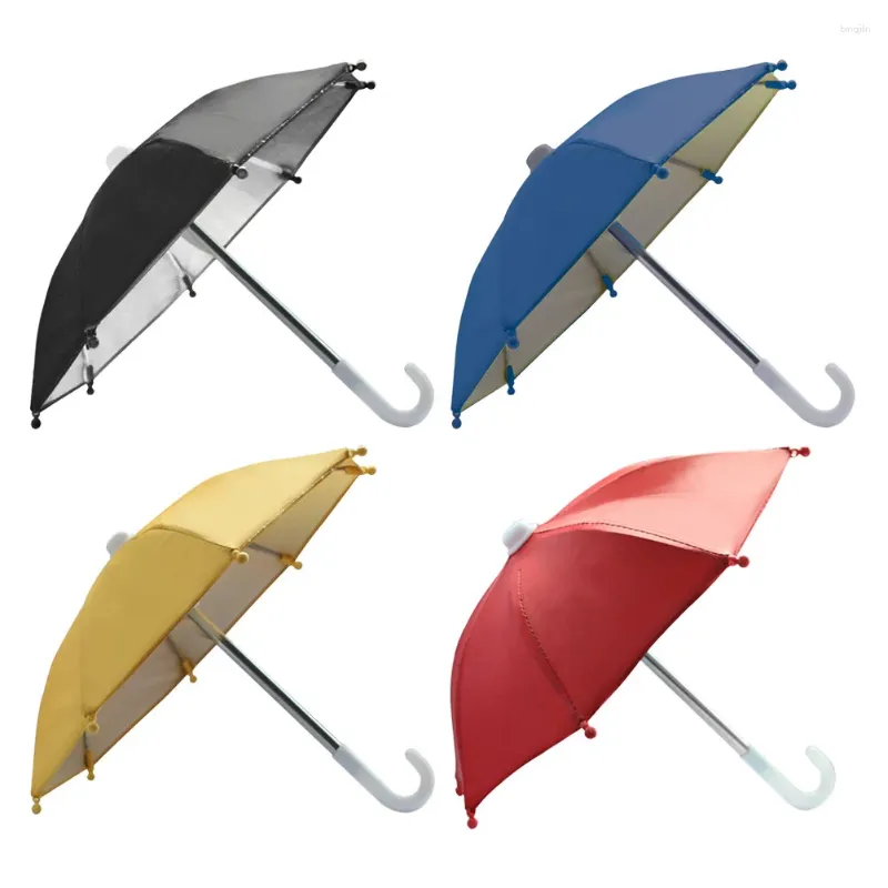 Parapluies lifkome mini pour les pluies téléphoniques pluie 4 pack Universal Ajustement réglable Piggy Stand Sun Visor Shade