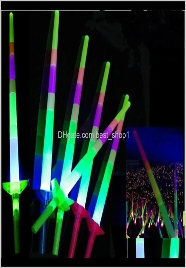 Other Event Festive Party Supplies Home Garden Drop Delivery 2021 Telescopic Glow Sticks Flash Up Toy Fluorescent Sword Concert 1865223