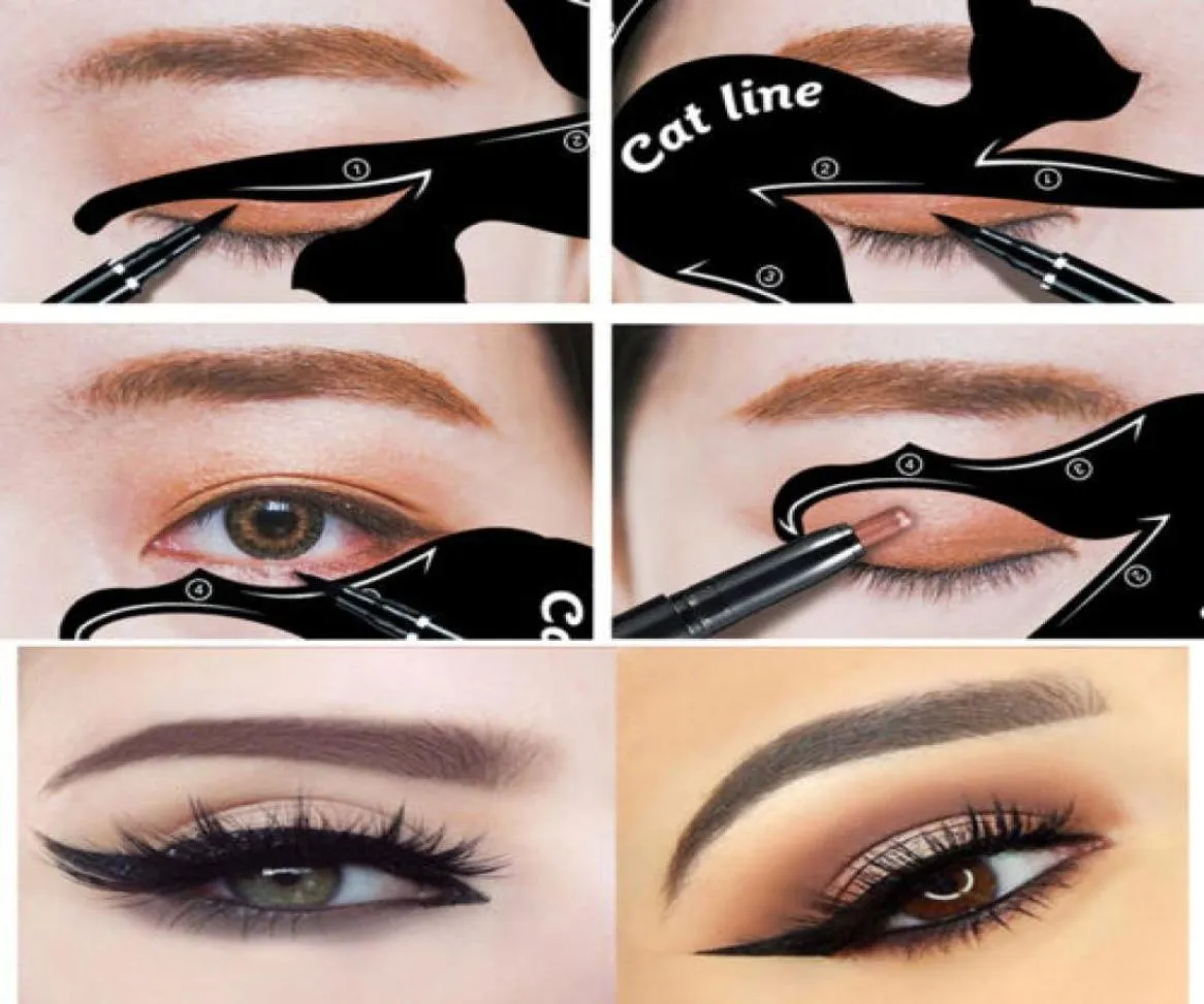 Popolare Easy Easy Oye Eyeliner Make Up Tools Cat Eyeliner Kit Stencil Kit Codice Template6444486