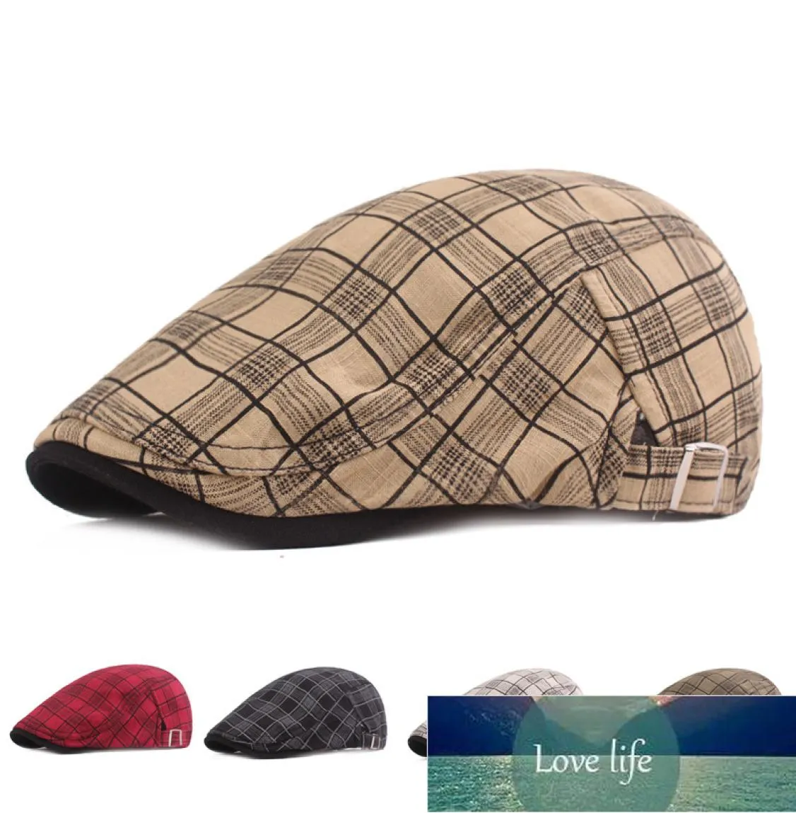 Casual Men039s Cap Retro Berets Hat for Women Cotton Plaid Berets for Men Flat Caps Artist Peaky Blinders Hat Newsboy Cap Facto6702264