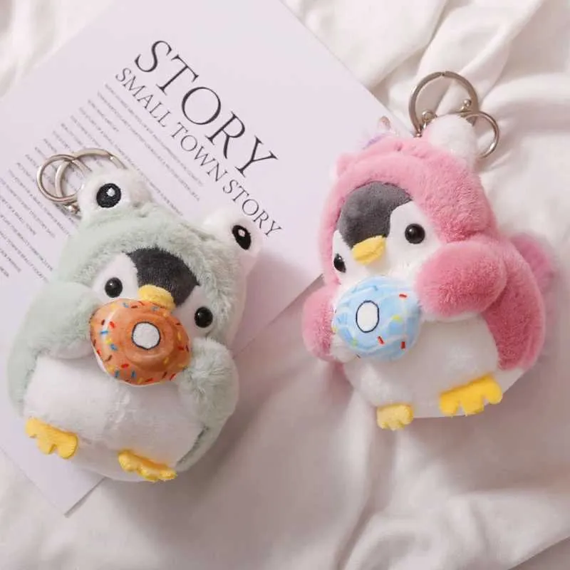 Keychains Bedanyards fofos pinguim boneca de boneca de cartoon carrinho de cartoon Chavedhain Cavai Bag Acessórios para o desenho animado criativo Chave de boneca q2404301