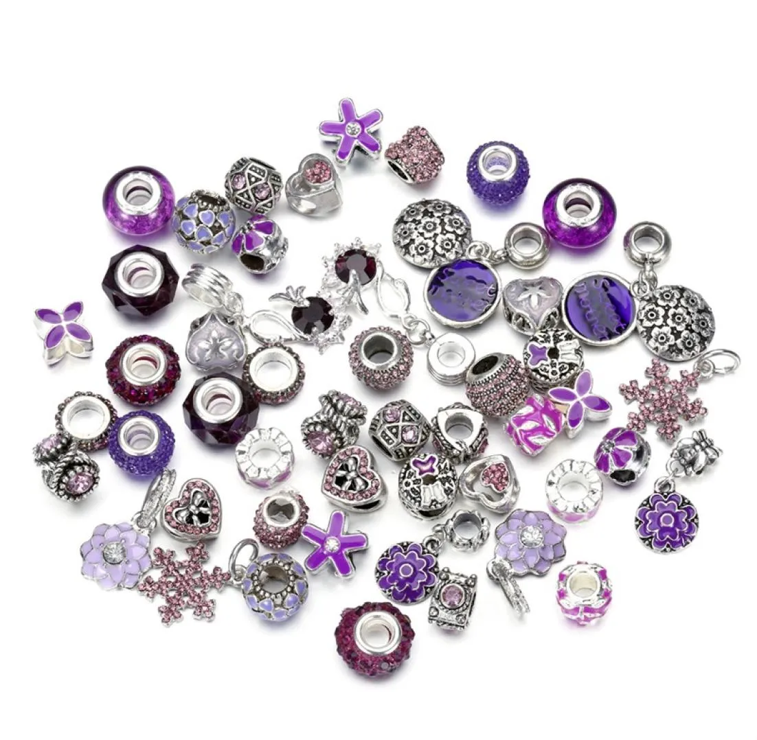 50pcs Perle européenne Chaîne de sécurité Perle Charme Perle européenne Ajustement pour les bracelets P Couleur 1135 T24393557