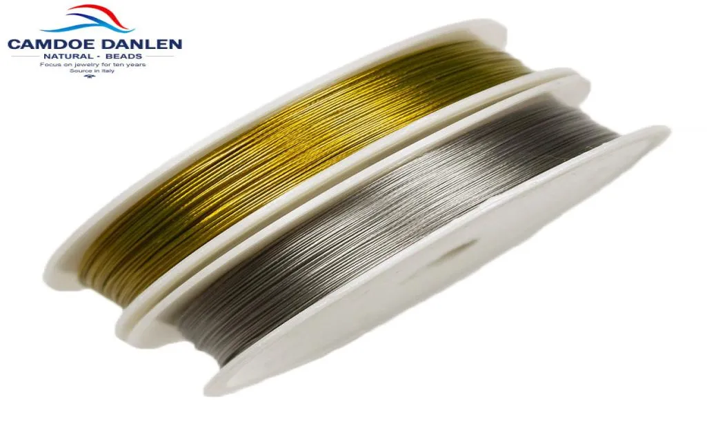 Neue goldene Farbe Edelstahl Draht Perlen Seilschnurfischfadenschnur für DIY Halskette Armbänder Schmuck Erstellen Erkenntnisse 6257136