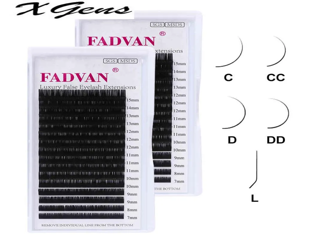 Fadvan Classic 16 Lines Faux Mink Eshite Extension Extension CCCDDD Curl Индивидуальные ресницы для макияжа. Расширение 3007462