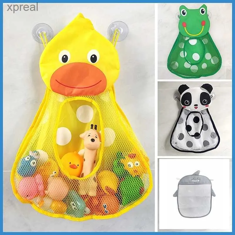 Jouets de bain baby shower jouet mignon canard grenouille filet rangement de rangement fort aspirant tasse de baby shower sac de jeu de salle de bain organisateur de salle de bain eau toywx131