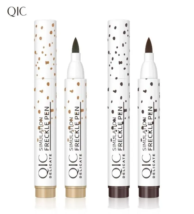 QIC Freckles Pen Bronzer Stick Natural Simulation 2 Color LightCoffee Darkcoffee Waterproof Longlasting Nonfading Coloris Make9519285