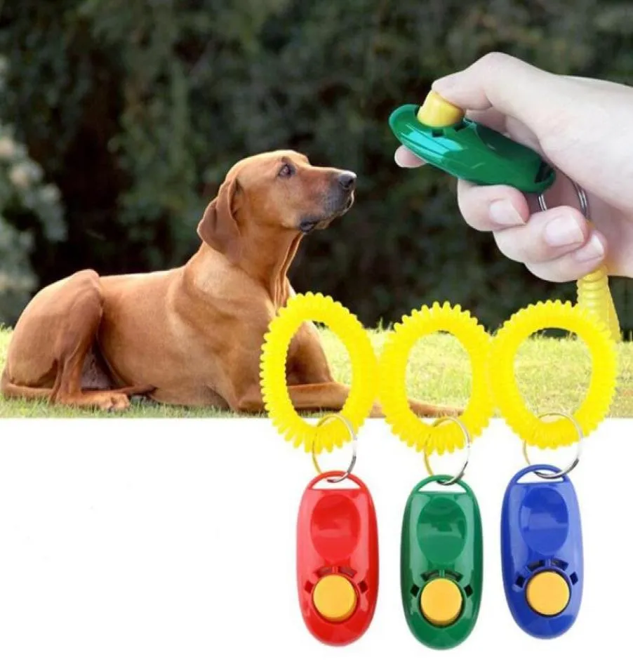 Pet Dog Training whistle Click Clicker Agility Training Trainer Aid Wrist Lanyard Dog Training Obedience Supplies Mixed Colors8134201