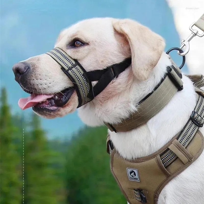 Hundebekleidung mittelgroße und große Anti-Ess-Anti-Bite-Mundmasken Rand Tier Dubin Spezial Ausgehen Maske Haustier kann Wasser Mündung trinken