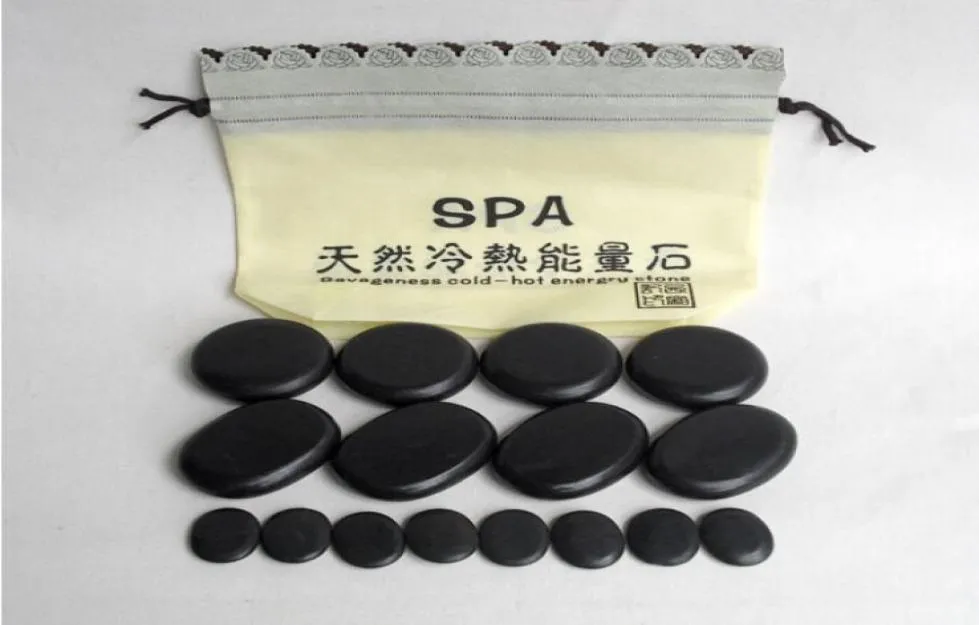 massage stones natural energy set spa rock basalt stone 16pcs with8671702