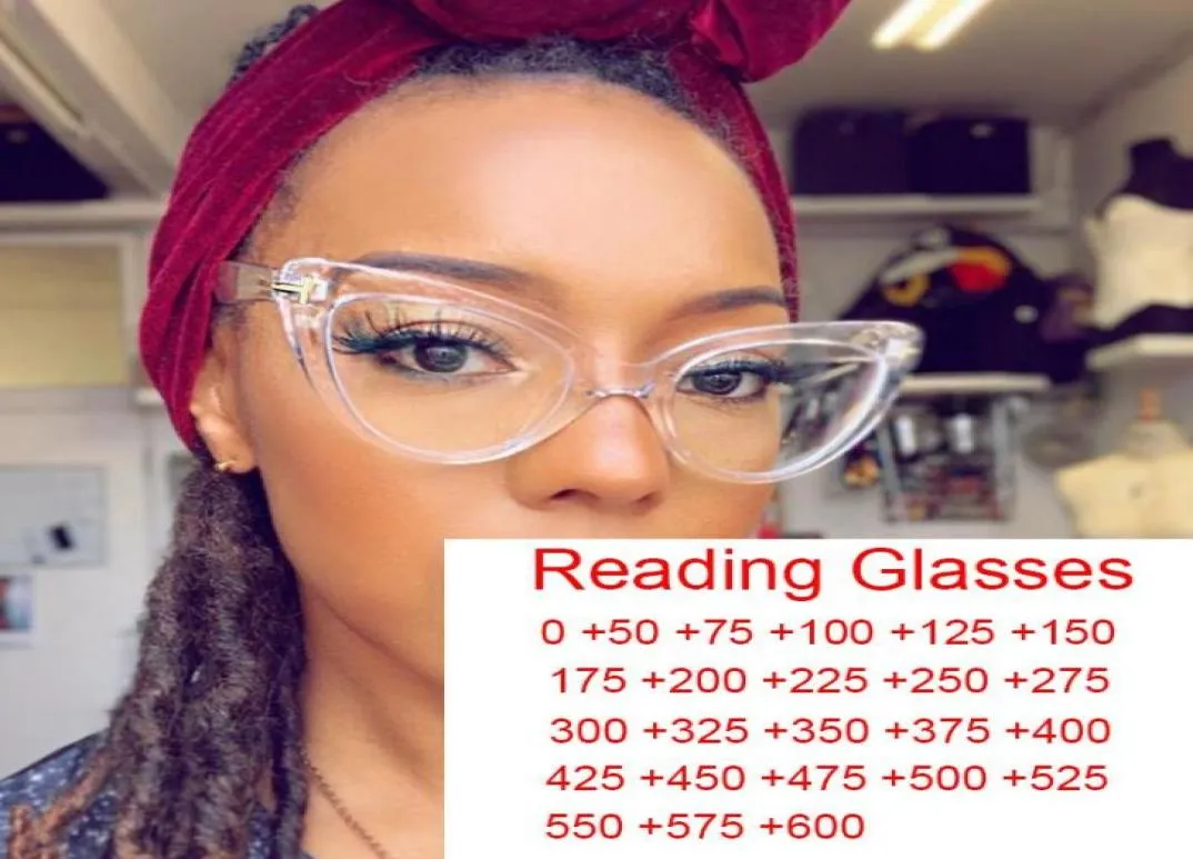 Óculos de sol prescrições de óculos de computador transparente Mulheres Anti -azul Light Cat Eyewear Reader Presbyopia GAFA5181315