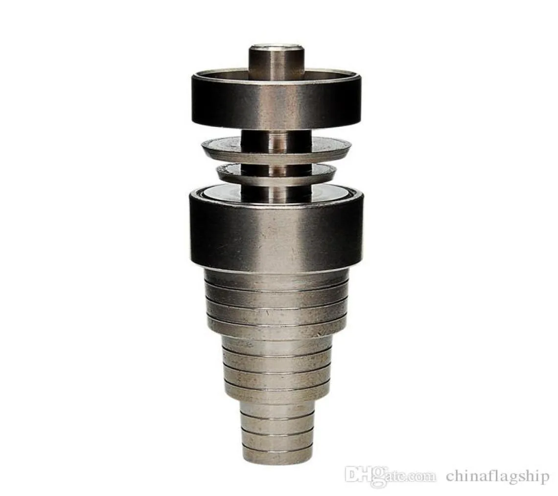 Top quality 6 in 1 Adjustable domeless GR2 dab nail Titanium nails Male Female for s glass bong in stock4378878