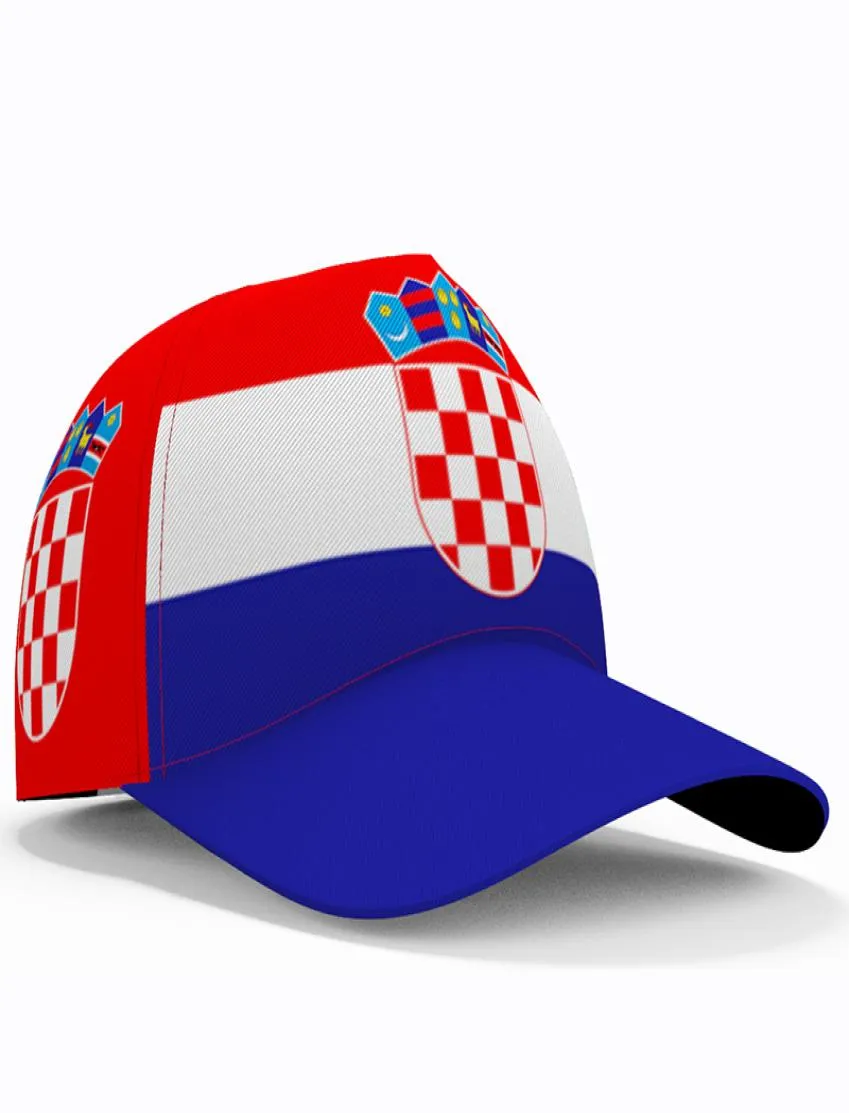 Coratia Baseball Cap Niestandardowy numer nazwy Logo HR HAT HRV Country Travel Chorwacki Naród Hrvatska Republic Flag Headgear8452929