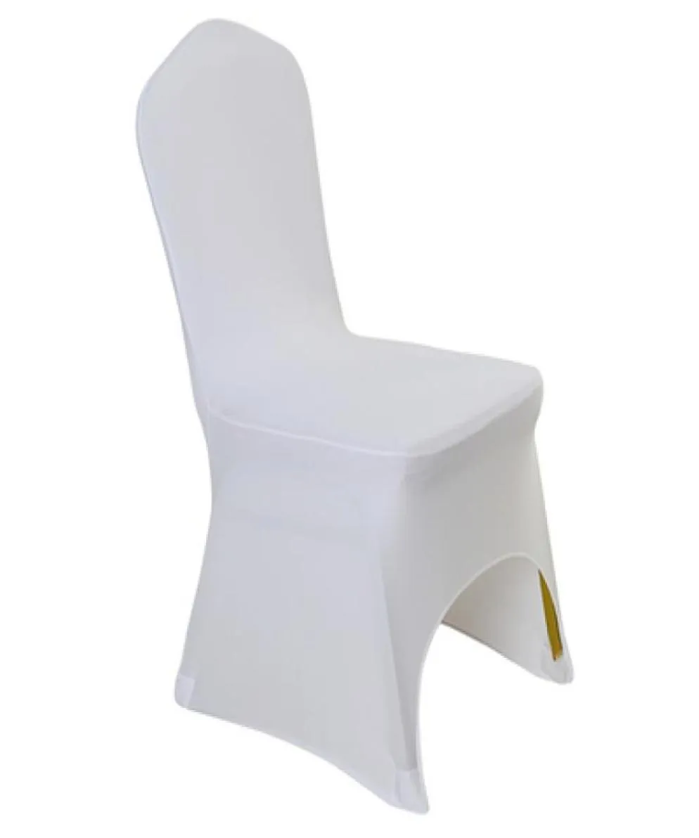 100 pcs Universal White Polyester Spandex Wedding Chair Covers for Weddings Banquet Folding el Decoration Decor Whole6788310